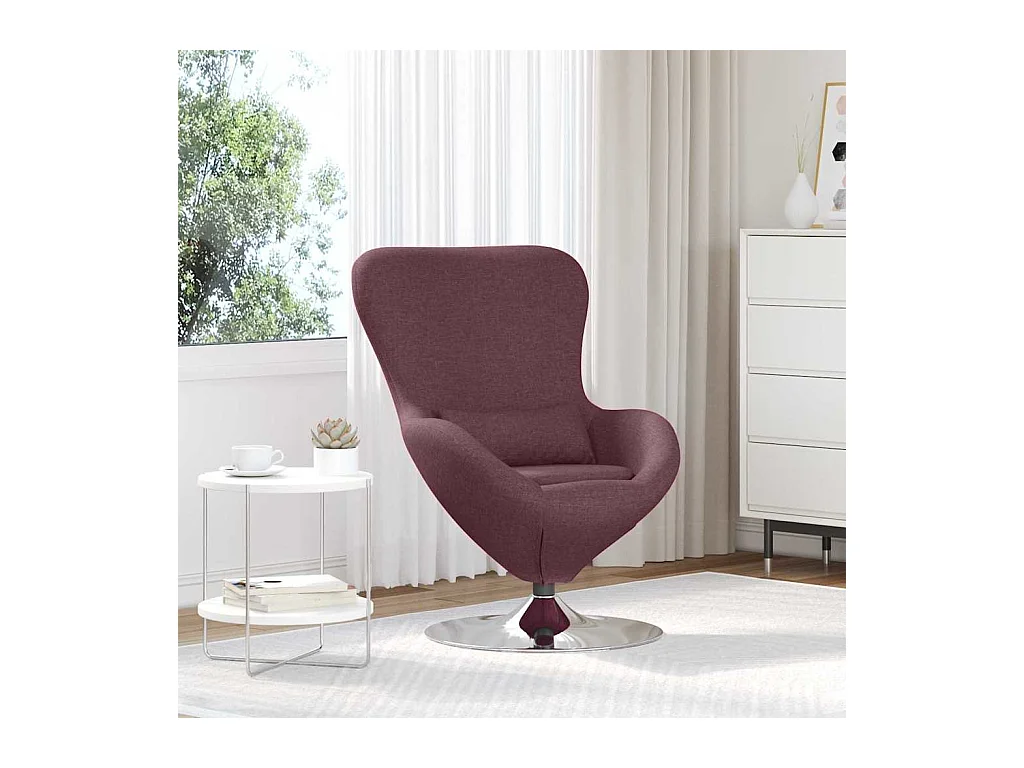 Fauteuil œuf Violet tissu