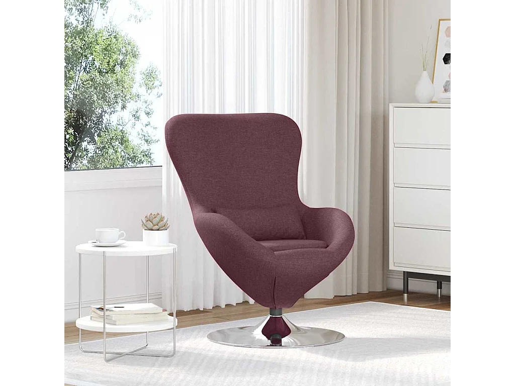 Fauteuil œuf Pourpre 63 x 73 x 90 cm tissu