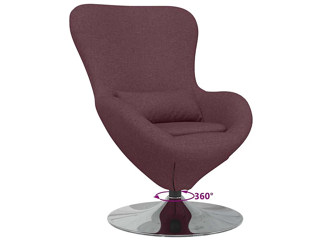 Fauteuil œuf Pourpre 63 x 73 x 90 cm tissu
