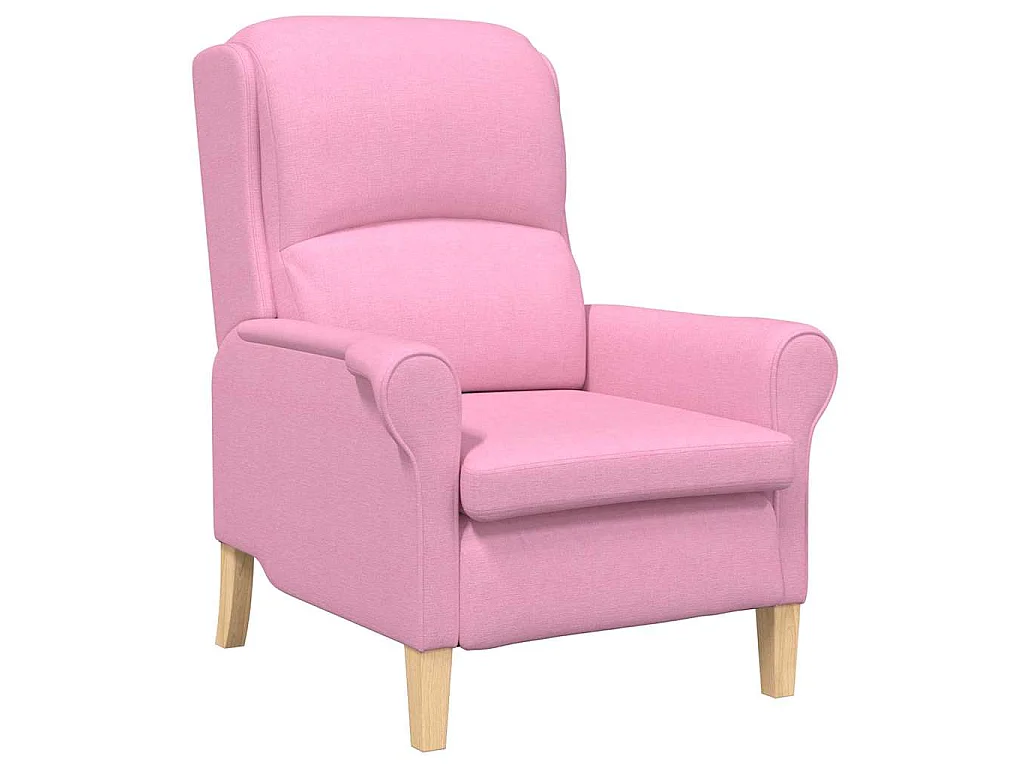Nowoczesny Różowy Fotel z Materiału Poliestrowego 76 x 94 x 102 cm