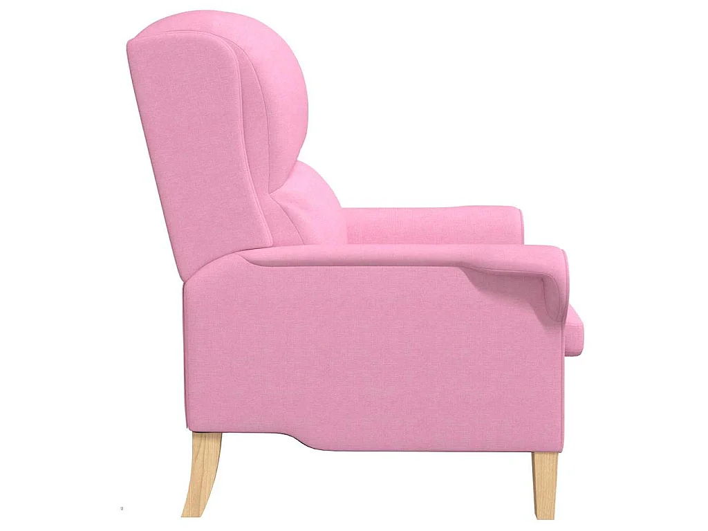 Nowoczesny Różowy Fotel z Materiału Poliestrowego 76 x 94 x 102 cm