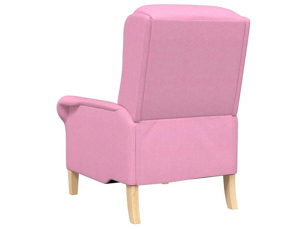 Nowoczesny Różowy Fotel z Materiału Poliestrowego 76 x 94 x 102 cm