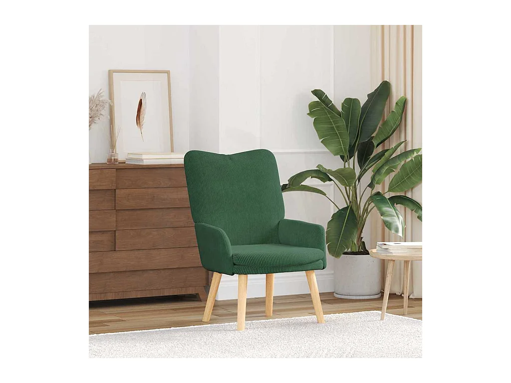 Fauteuil relaxant Vert jungle 63 x 67 x 94 cm tissu