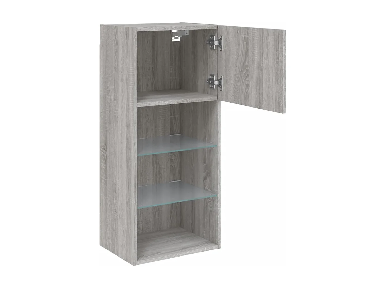 Meubles TV avec lumières LED 2 pcs sonoma gris 40,5x30x90 cm