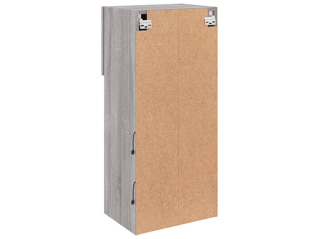 Móveis de TV com luzes LED 2 pcs 40,5x30x90 cm cinzento sonoma