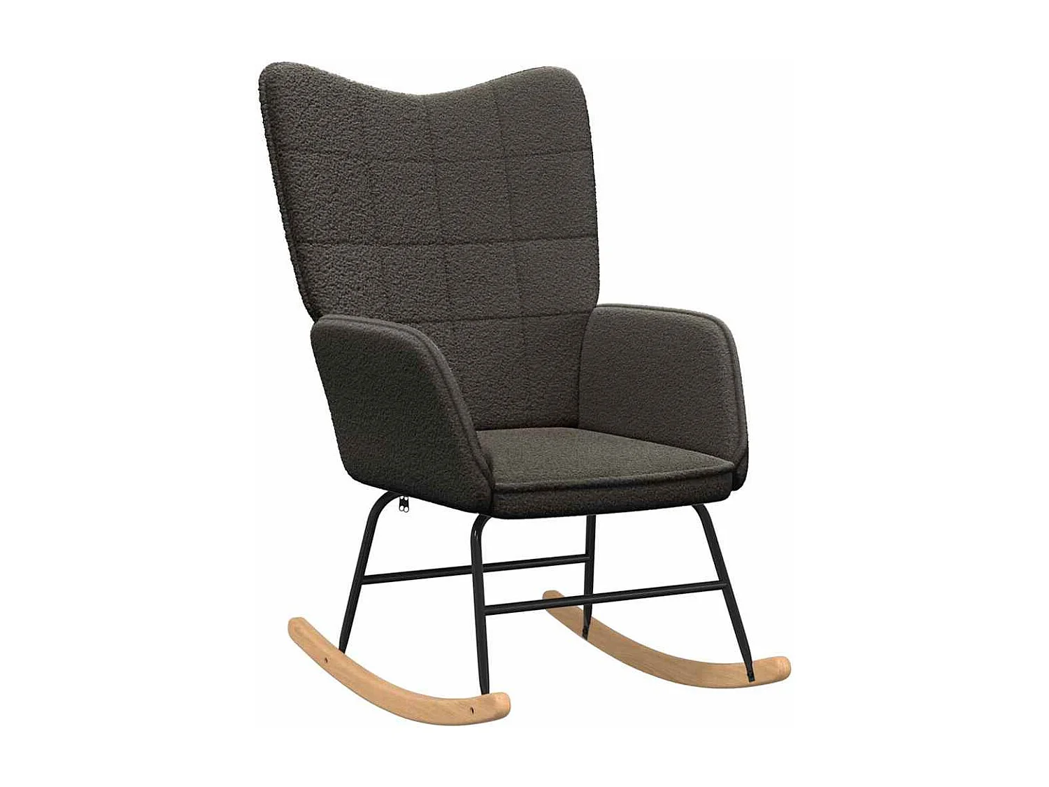 Chaise à bascule Gris foncé Tissu Sherpa