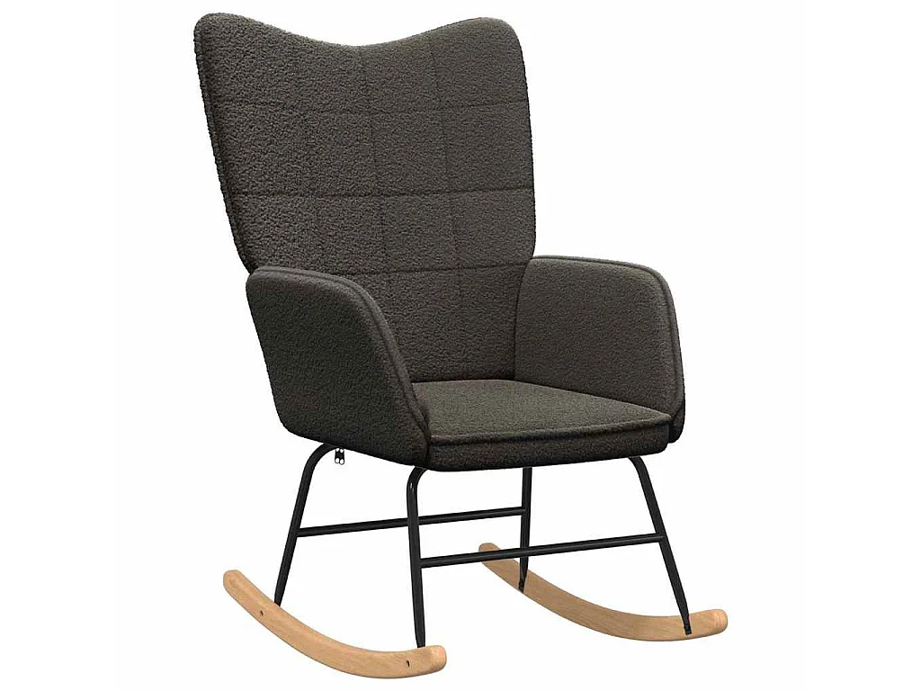 Chaise à bascule Gris foncé Tissu Sherpa