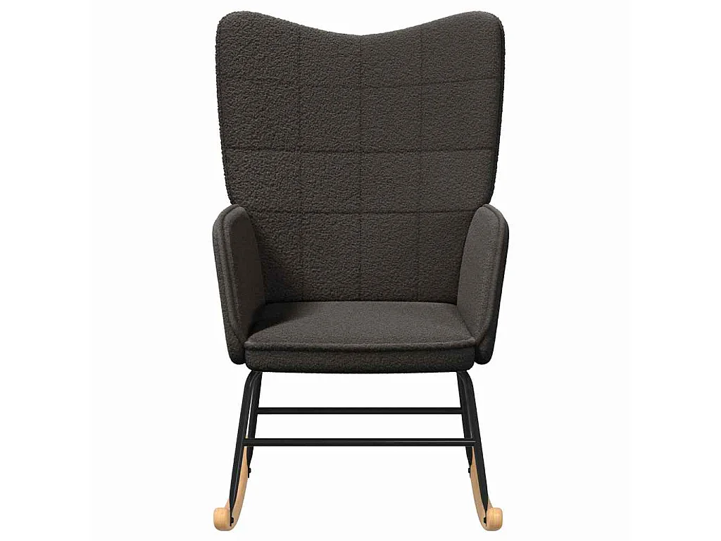 Chaise à bascule Gris foncé Tissu Sherpa