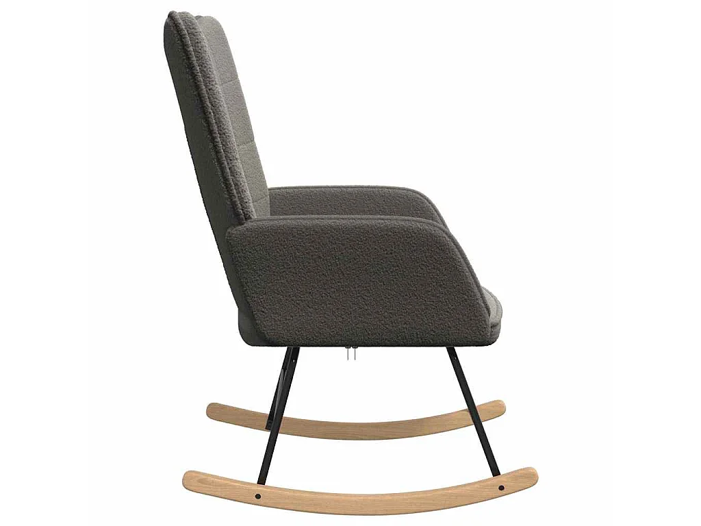 Chaise à bascule Gris foncé Tissu Sherpa