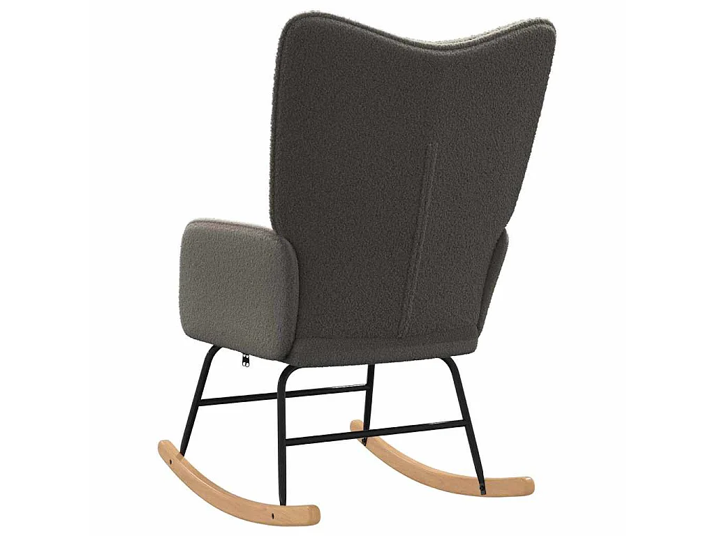 Chaise à bascule Gris foncé Tissu Sherpa