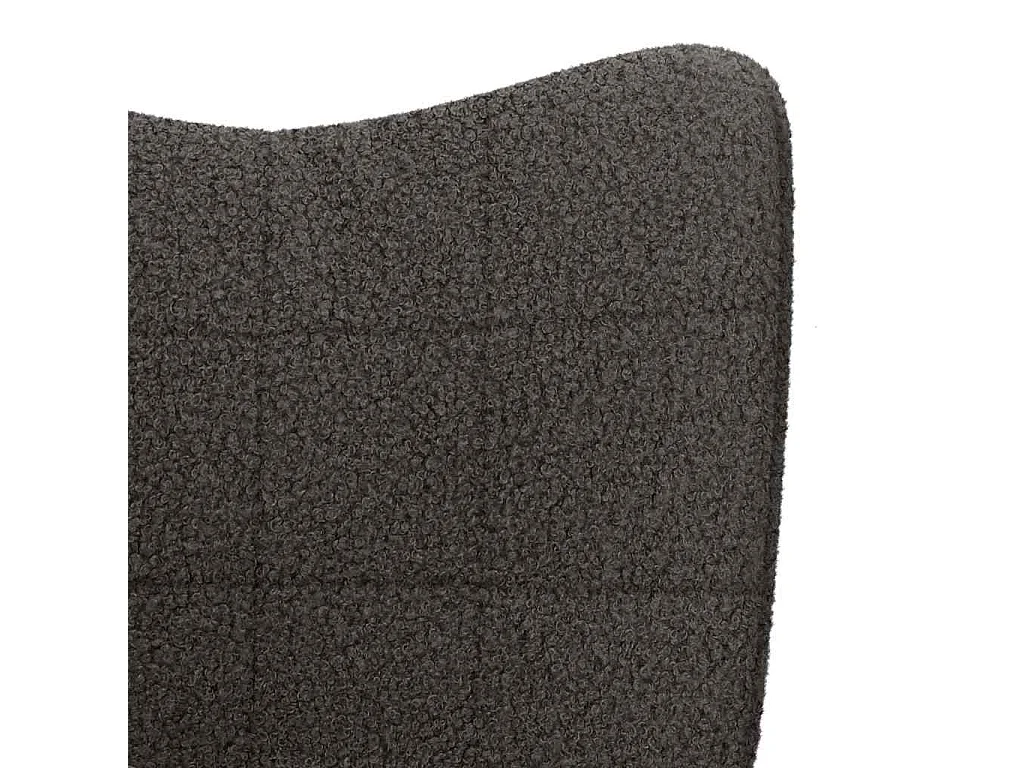Chaise à bascule Gris foncé Tissu Sherpa