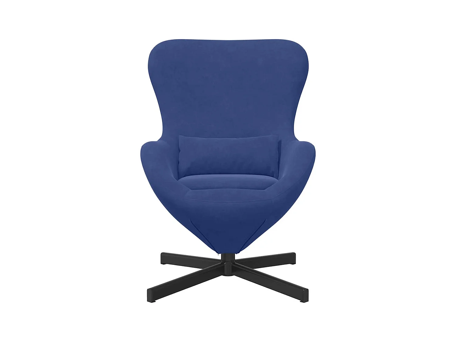 Fauteuil œuf Bleu police 63 x 73 x 90 cm Velours
