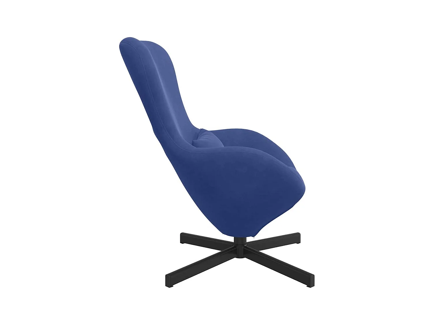 Fauteuil œuf Bleu police 63 x 73 x 90 cm Velours