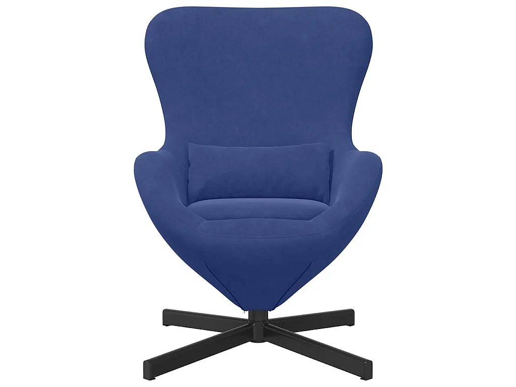 Fauteuil œuf Bleu police 63 x 73 x 90 cm Velours