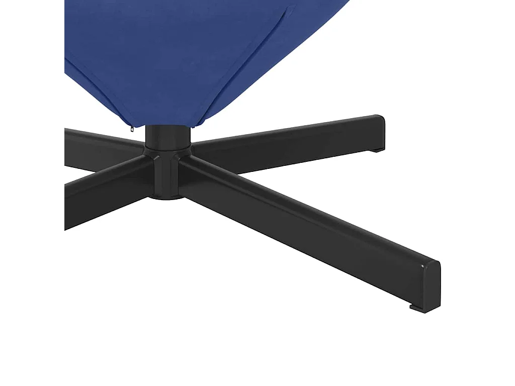 Fauteuil œuf Bleu police 63 x 73 x 90 cm Velours