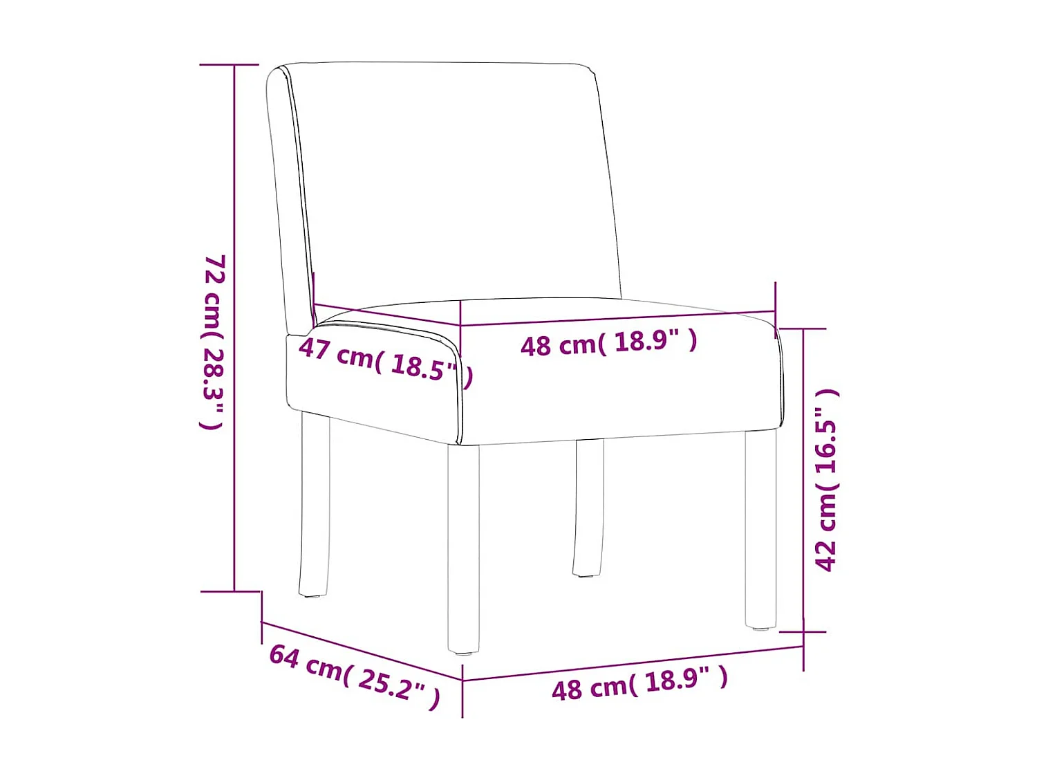 Polsterstuhl Hellgelb Stoff