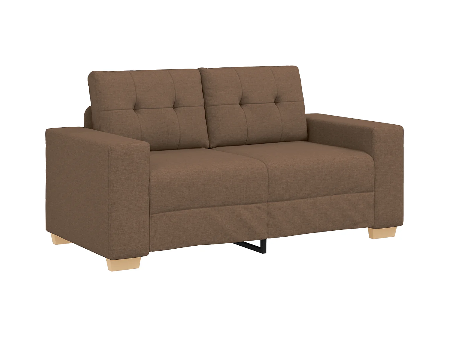 Ensemble de Canapés 2 pcs Marron 221 x 78 x 80 cm Tissu