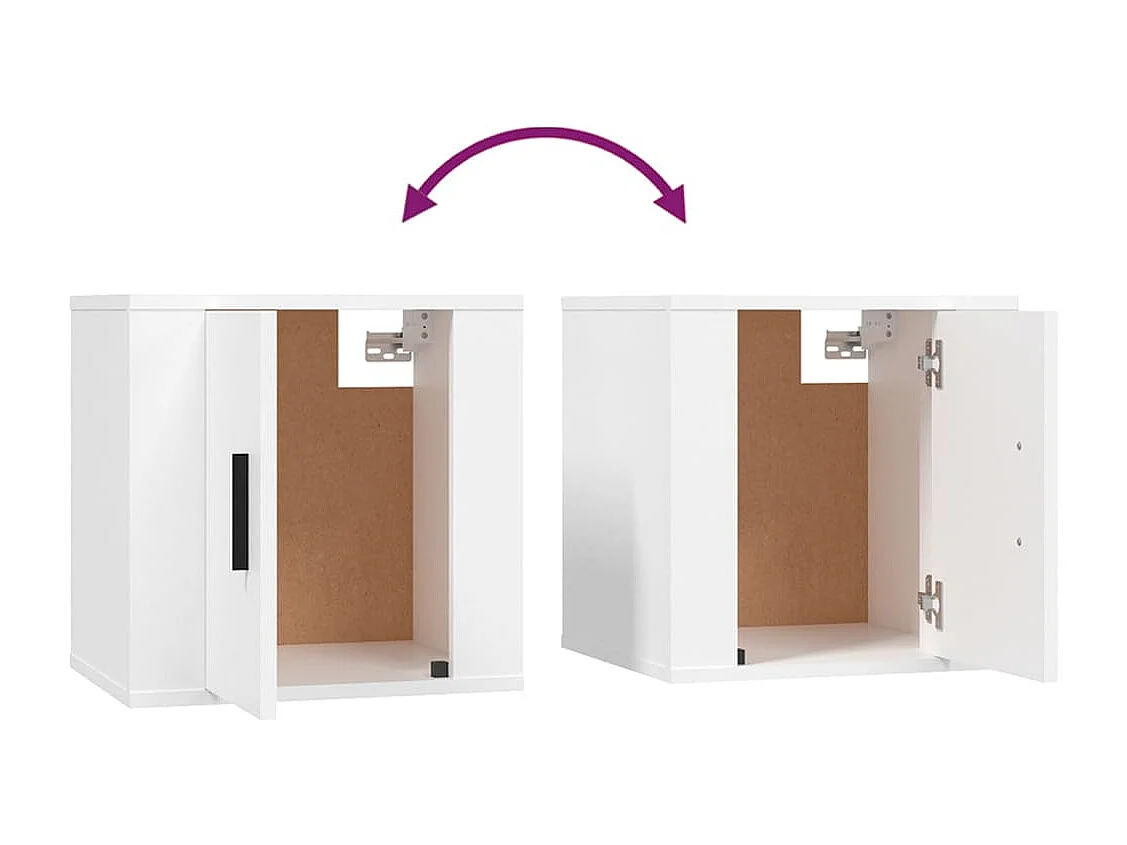 2-tlg. TV-Schrank-Set Weiß Holzwerkstoff
