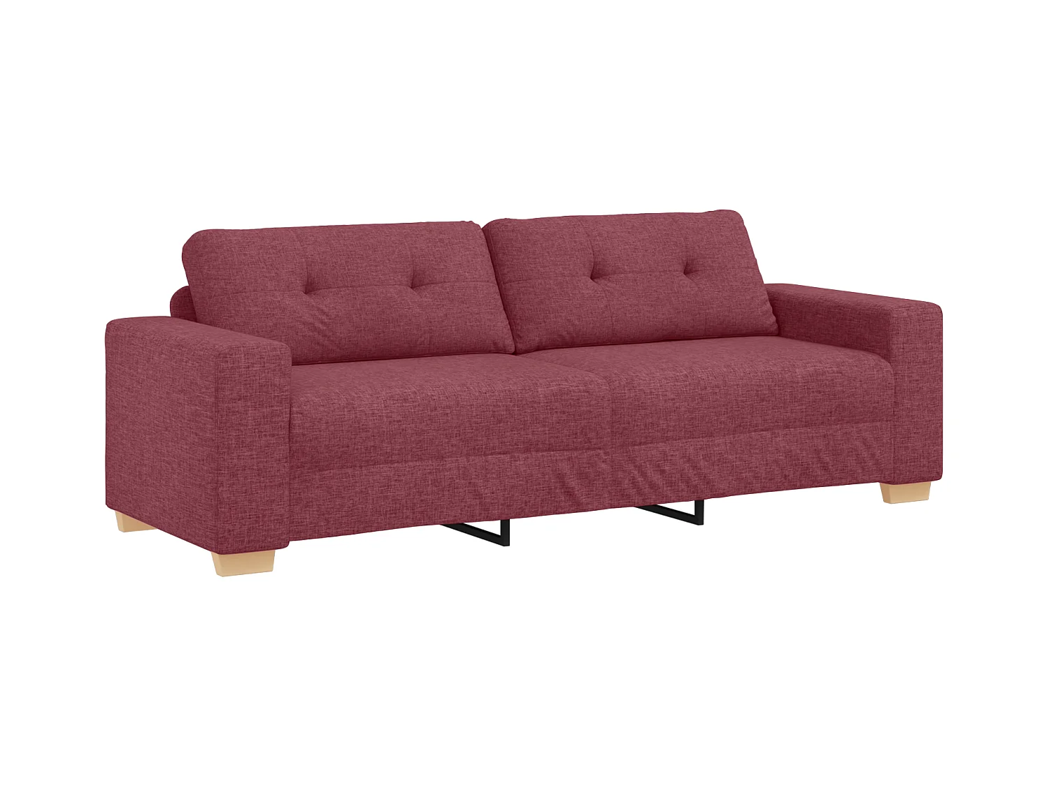 Ensemble de Canapés 2 pcs Bordeaux 221 x 78 x 80 cm Tissu