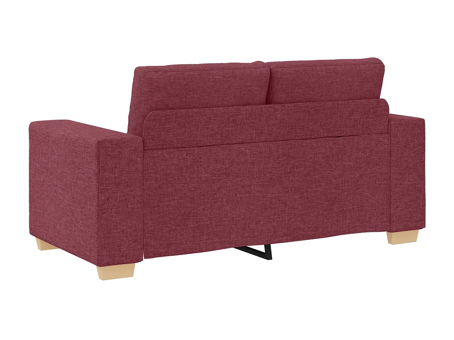 Canapé 2 pcs Bordeaux Tissu en lin mélangé