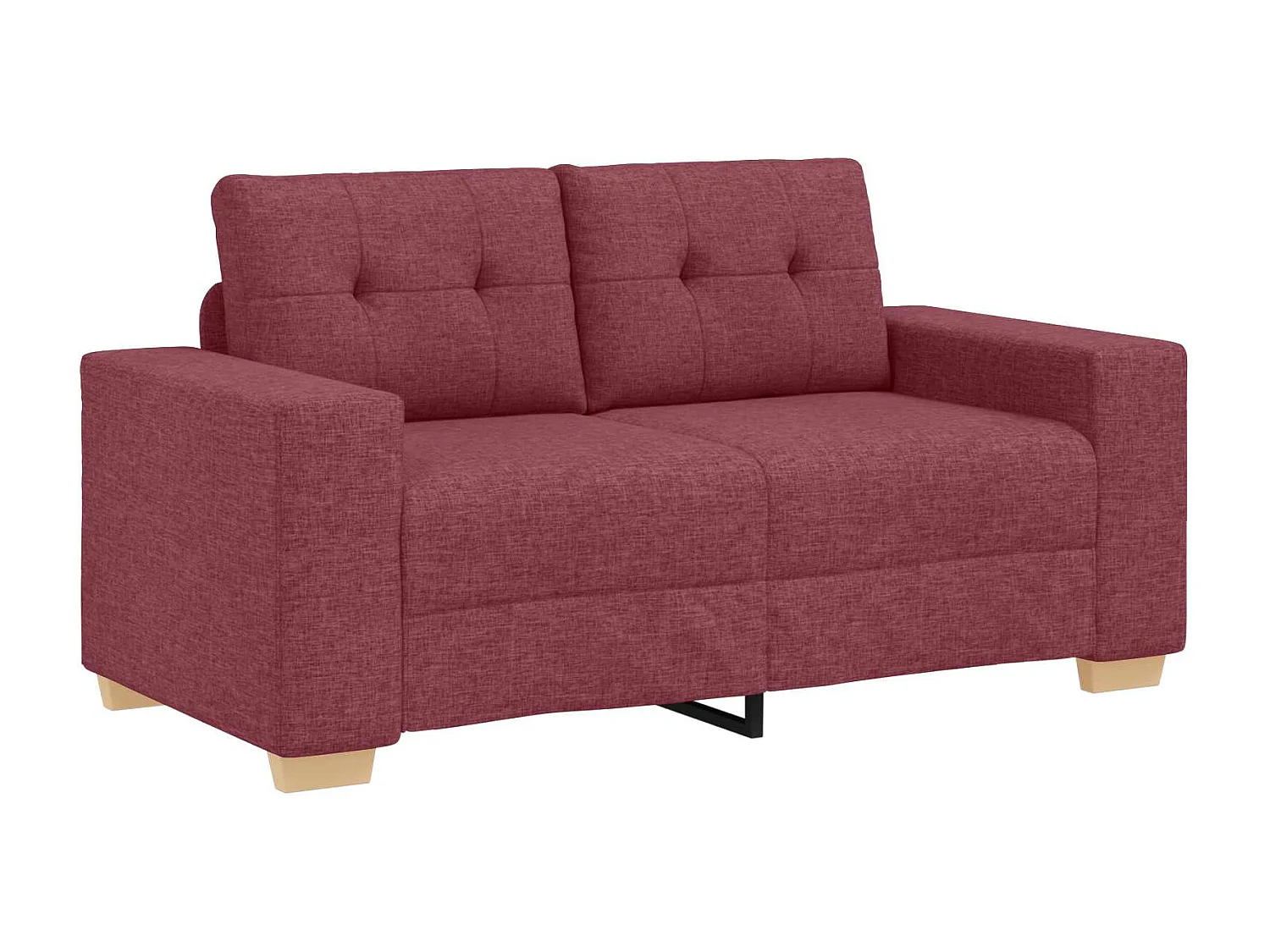 Canapé 2 pcs Bordeaux 221 x 80 x 80 cm Tissu en lin mélangé