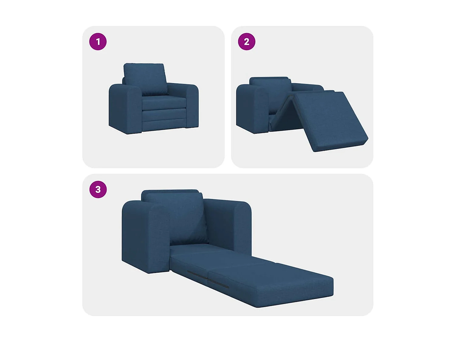 Sofá cama Azul 98 x 71 x 83 cm Terciopelo