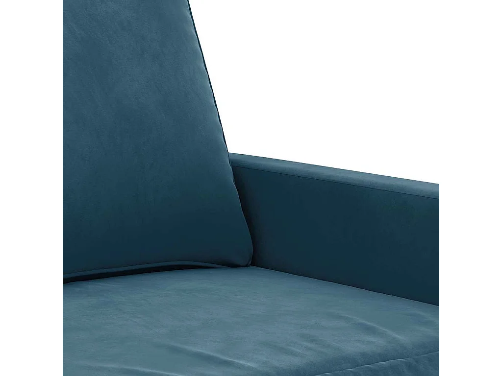 Ensemble de canapés 4 pcs avec coussins bleu velours