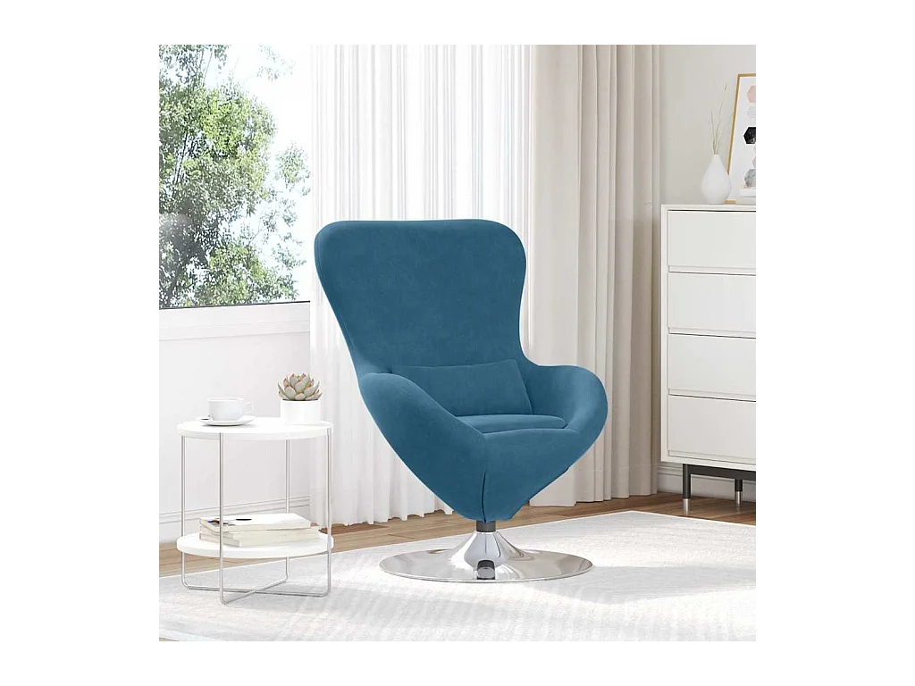 Fauteuil œuf Bleu 63 x 73 x 90 cm Velours