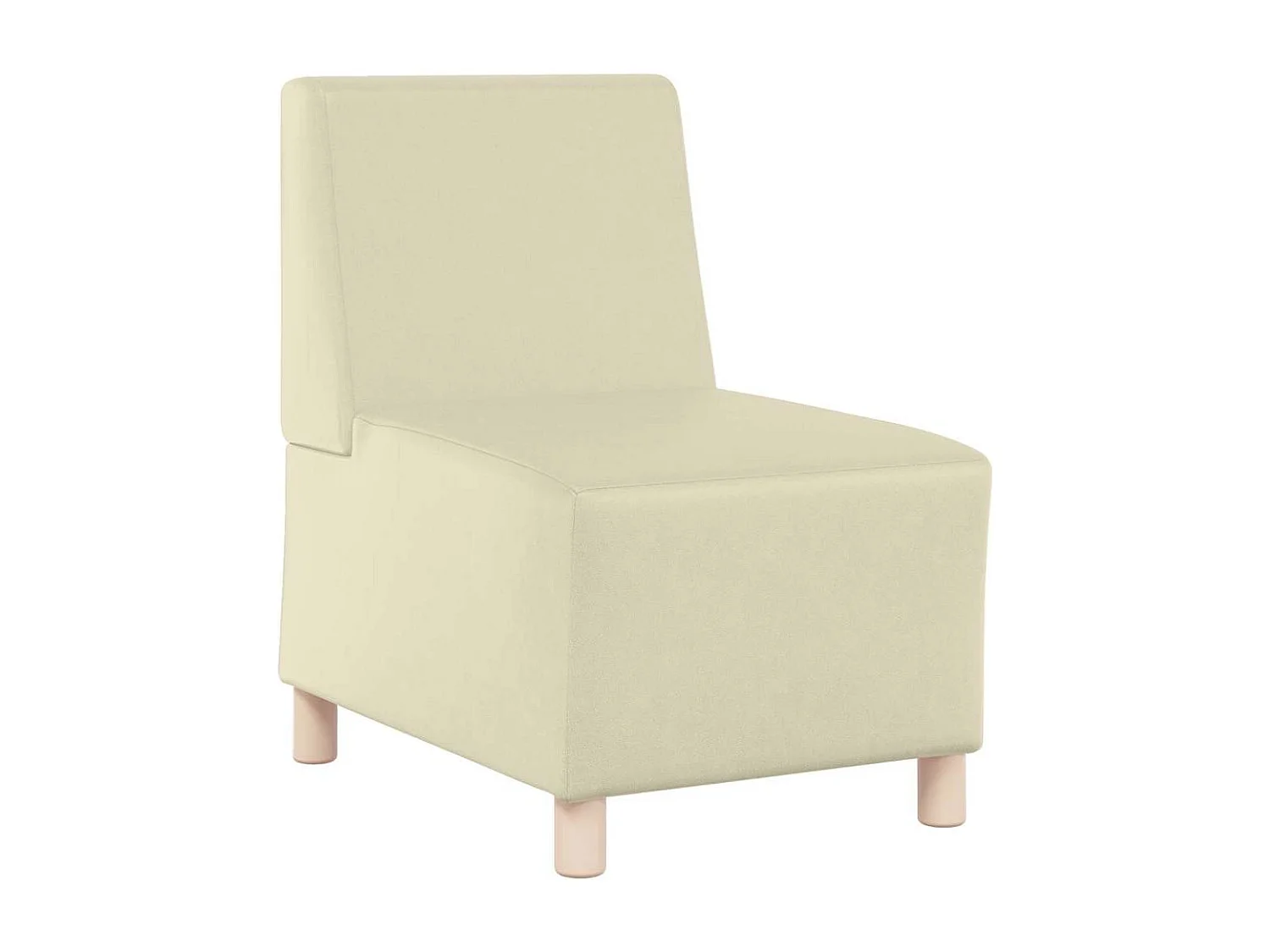 Unité de Sofa Modulaire Sans Accoudoirs Crème 55 x 74 x 82 cm