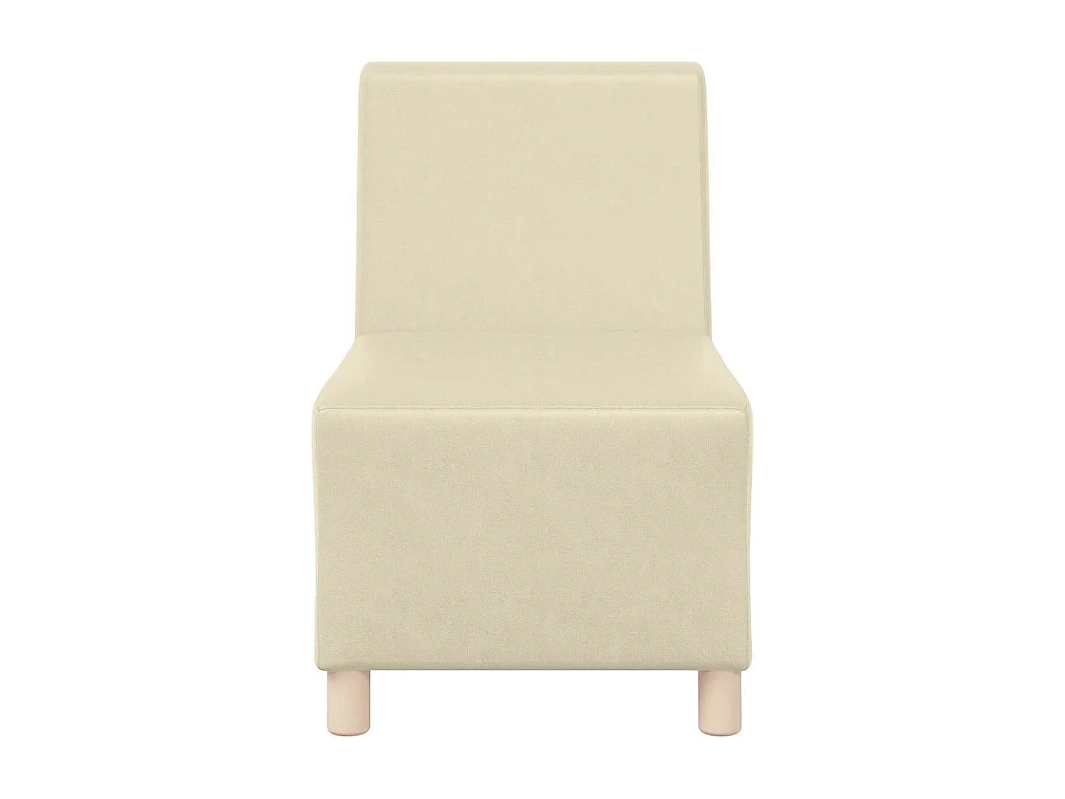 Unité de Sofa Modulaire Sans Accoudoirs Crème 55 x 74 x 82 cm