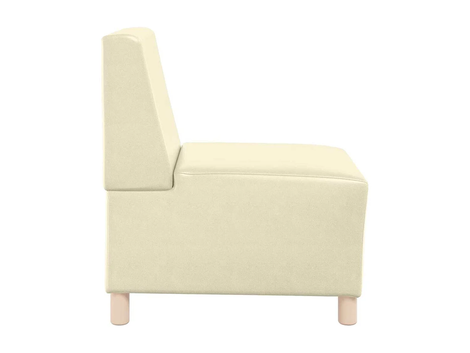 | Modulaire Bankeenheid Armlos | Crème 55 x 74 x 82 cm Kunstleer