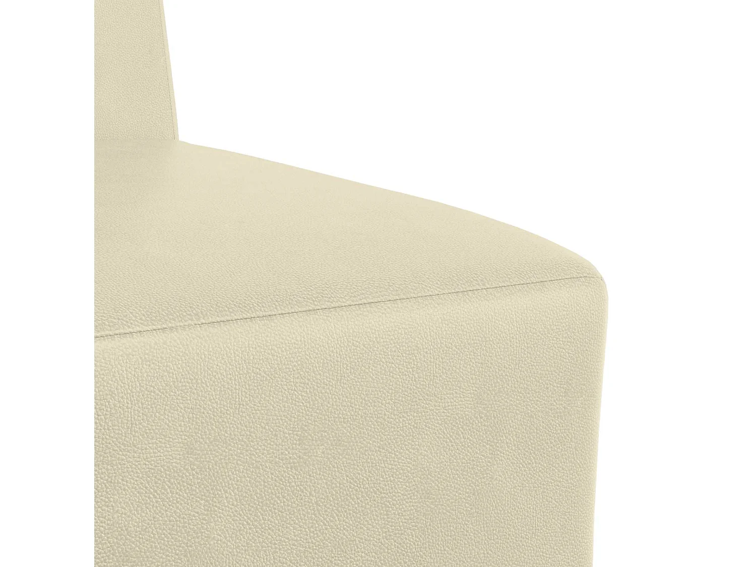 Unité de Sofa Modulaire Sans Accoudoirs Crème 55 x 74 x 82 cm