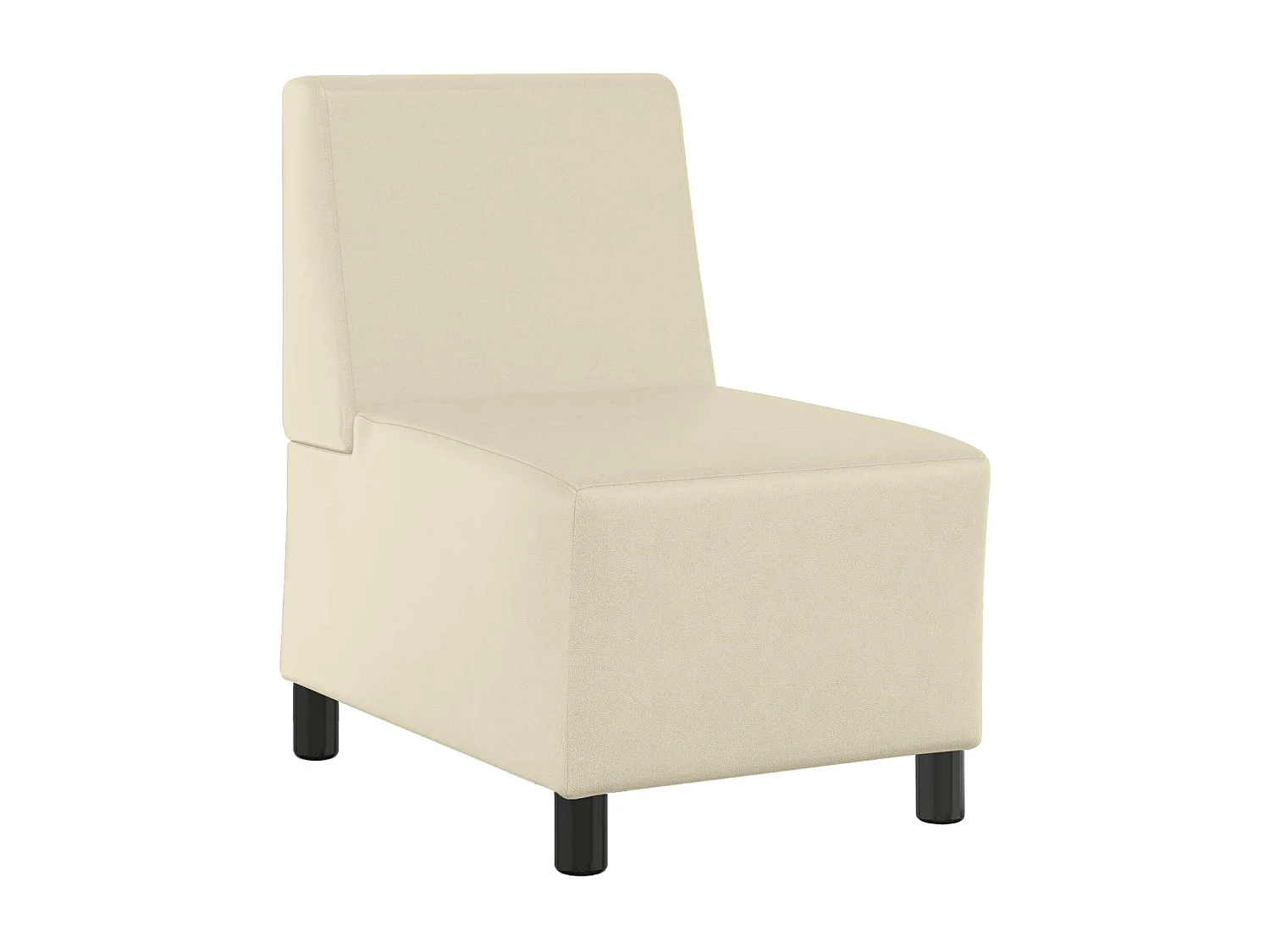 Unité de Sofa Modulaire Sans Accoudoirs Crème 55 x 74 x 82 cm