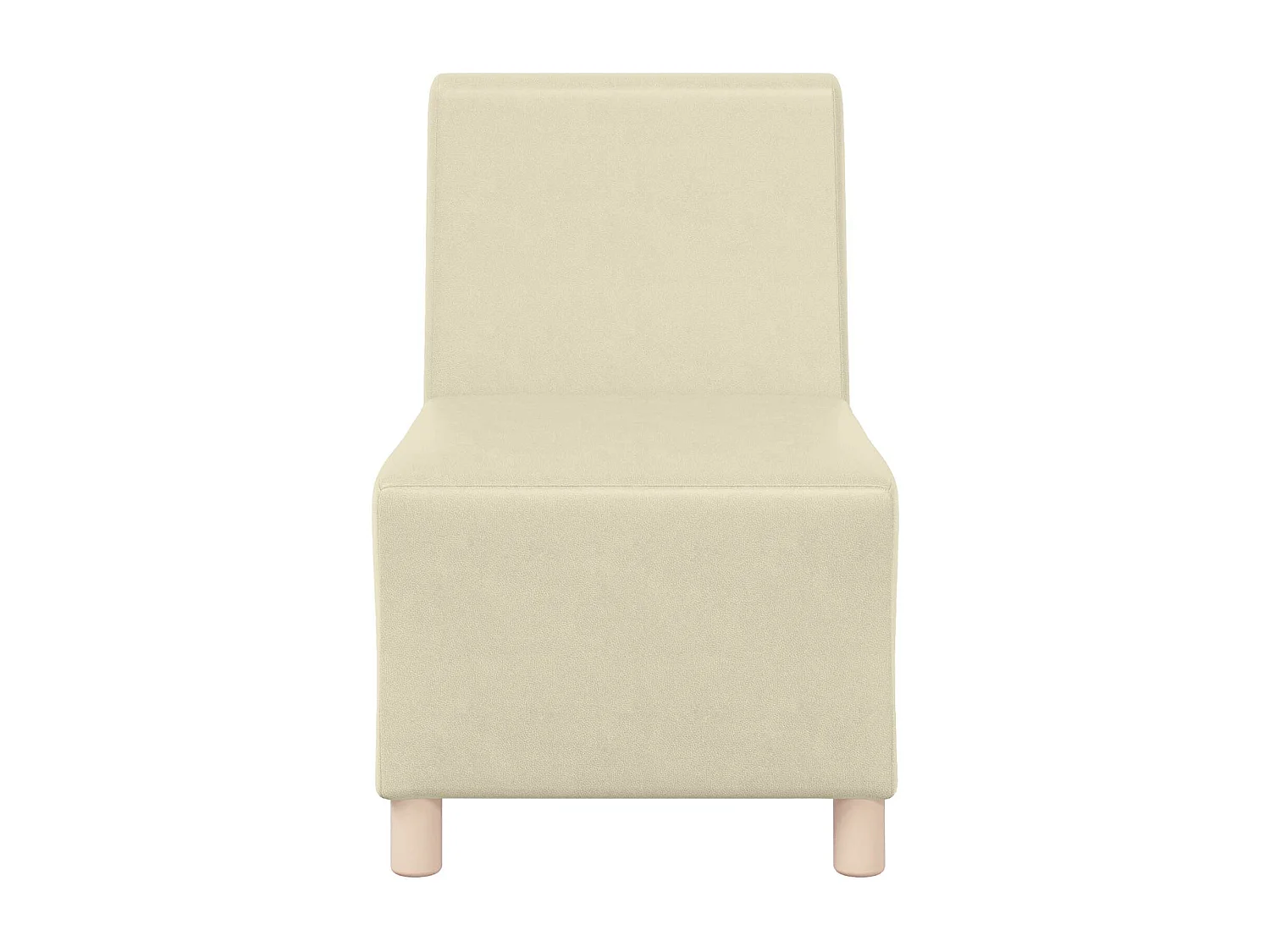 Unité de Sofa Modulaire Sans Accoudoirs Crème 55 x 74 x 82 cm