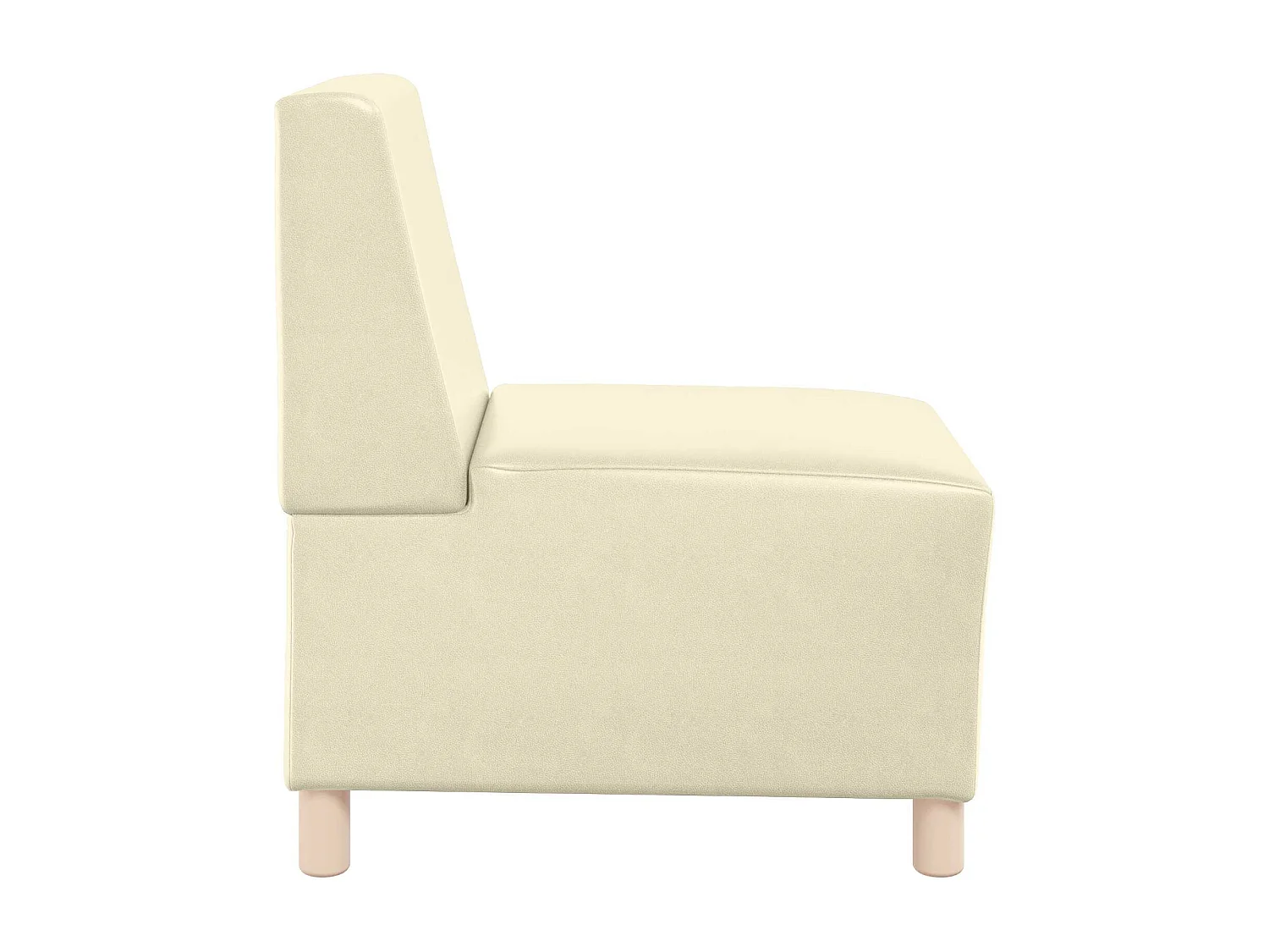 Unité de Sofa Modulaire Sans Accoudoirs Crème 55 x 74 x 82 cm