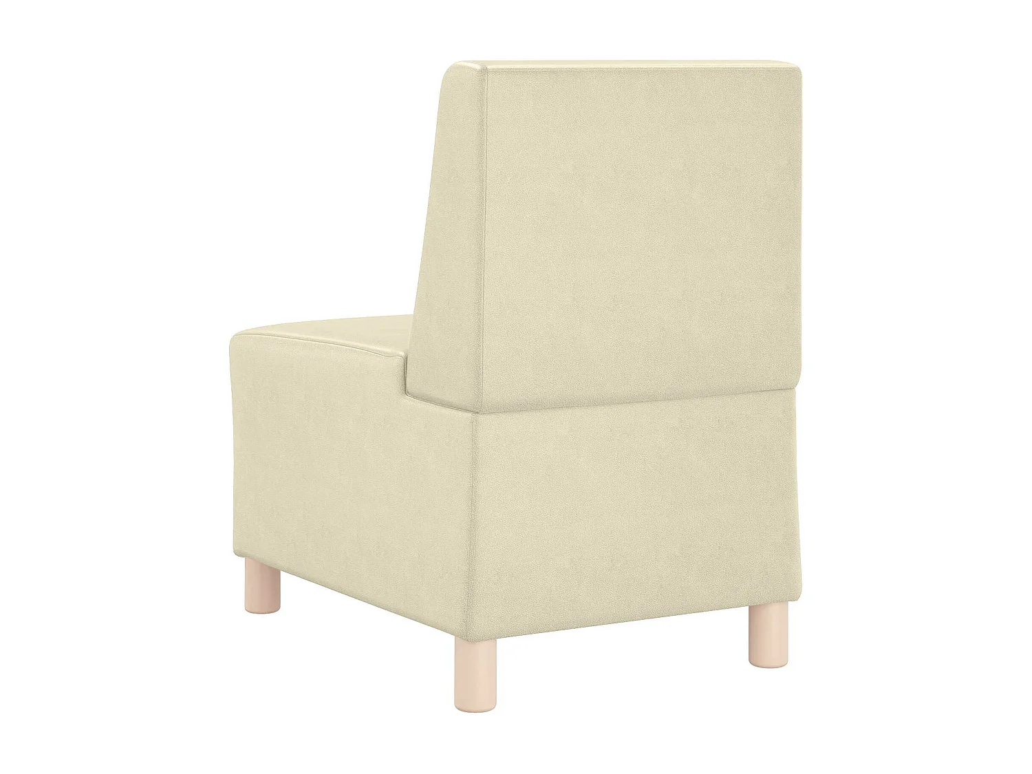Unité de Sofa Modulaire Sans Accoudoirs Crème 55 x 74 x 82 cm