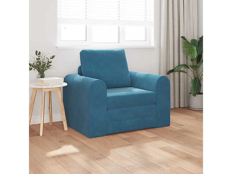 Sofa Bett Blau 98 x 71 x 83 cm Samt