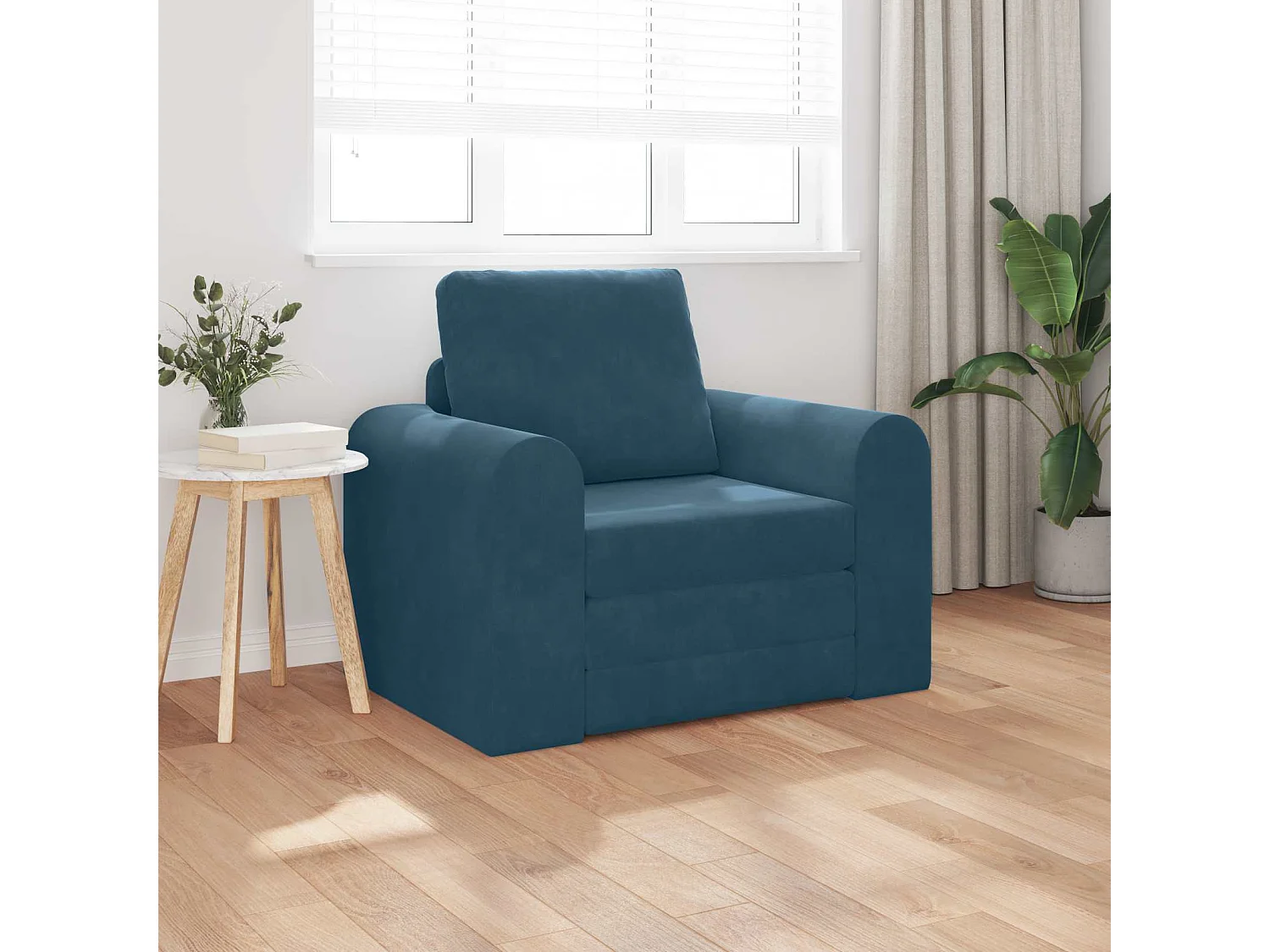 Canapé-Lit Bleu 98 x 71 x 83 cm Velours