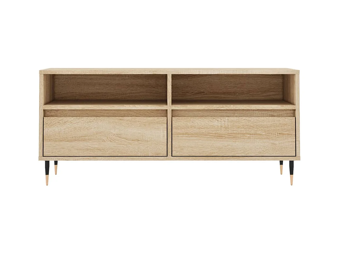 Meuble TV chêne sonoma 100x34,5x44,5 cm bois d'ingénierie