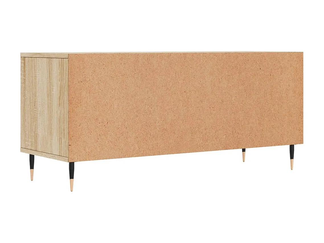 Tv-meubel 100x34,5x44,5 cm bewerkt hout sonoma eikenkleurig