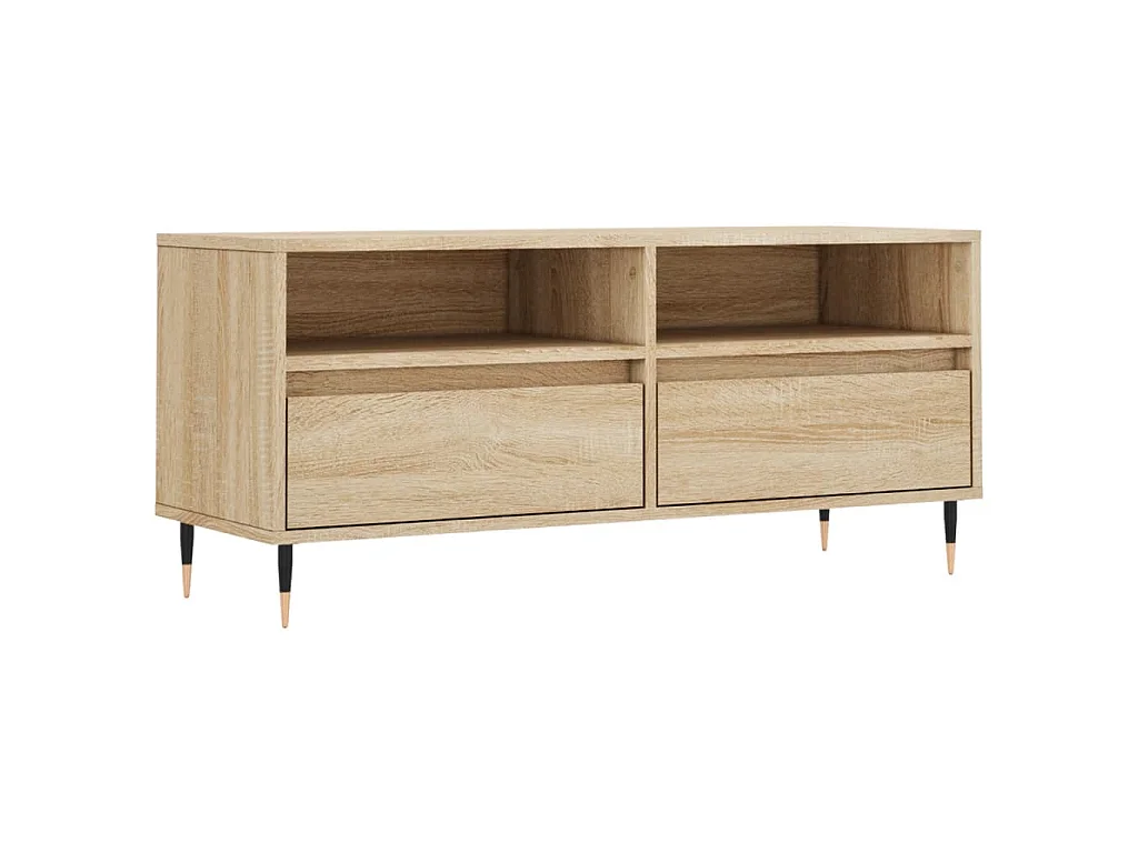 Meuble TV chêne sonoma 100x34,5x44,5 cm bois d'ingénierie