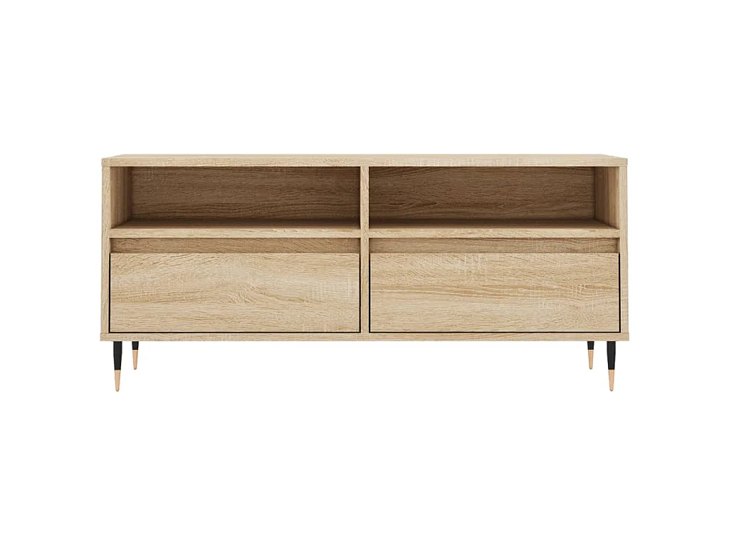 Meuble TV chêne sonoma 100x34,5x44,5 cm bois d'ingénierie