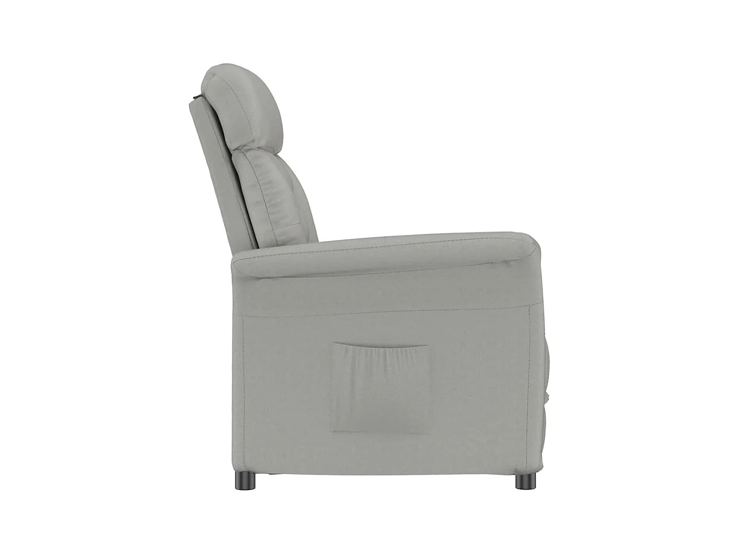 Fauteuil Relax Light Grey Gris clair 70.5 x 96.5 x 95 cm tissu