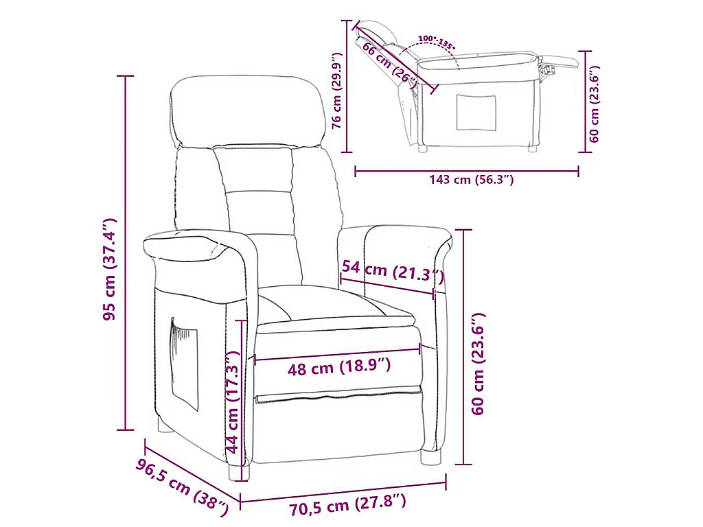 poltrona Grigio chiaro Microfibra