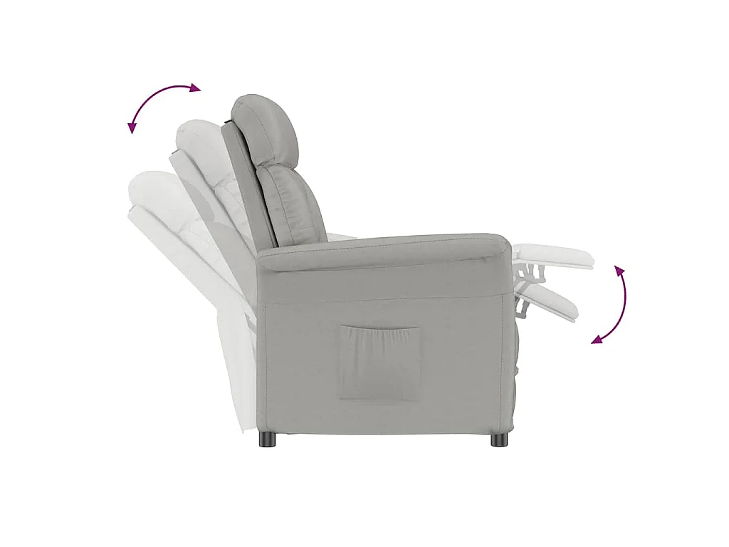 poltrona Grigio chiaro Microfibra