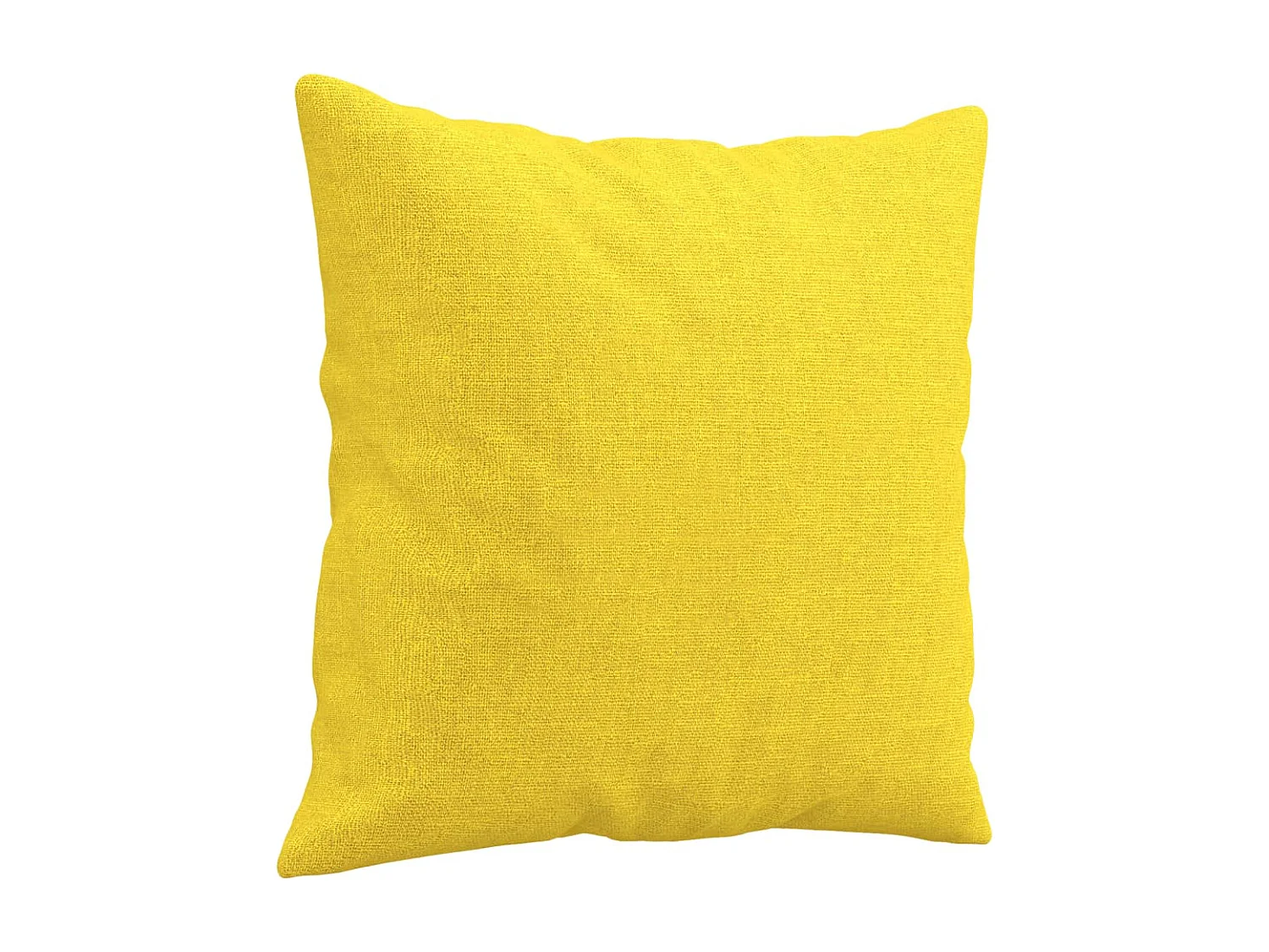 3 pcs conjunto de sofás com almofadas tecido amarelo-claro