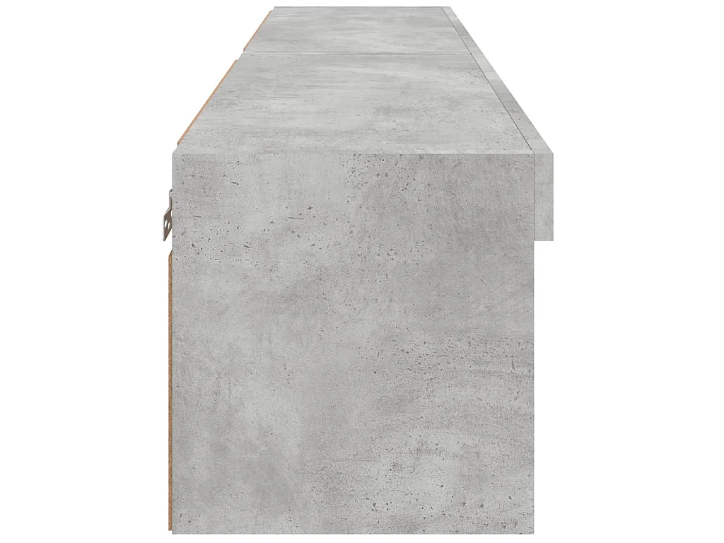 Meubles TV avec lumières LED 2 pcs gris béton 60x30x30 cm