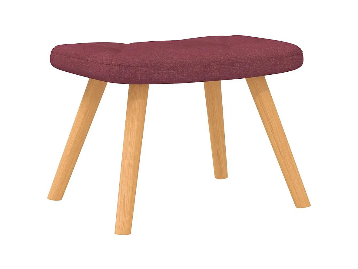 Chaise à bascule avec tabouret Rouge bordeaux Tissu