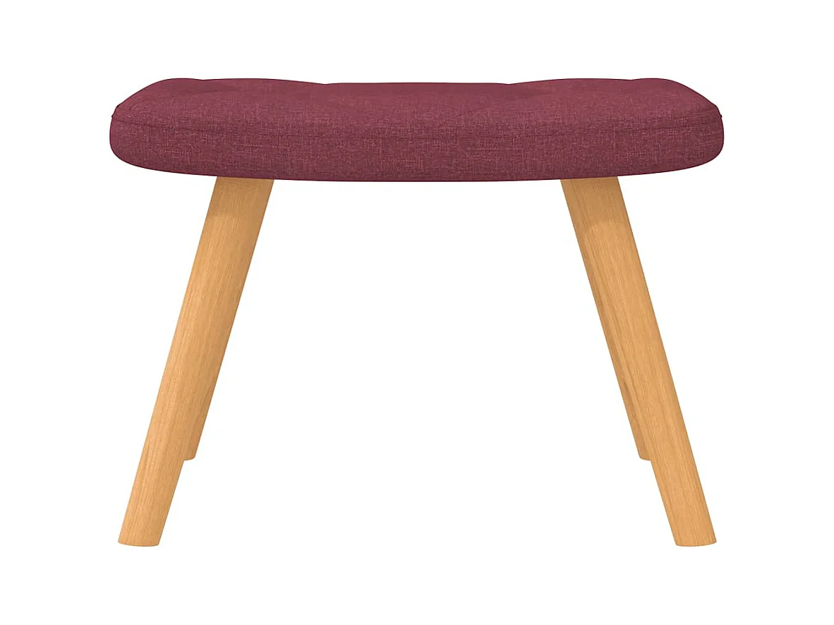 Chaise à bascule avec tabouret Rouge bordeaux Tissu