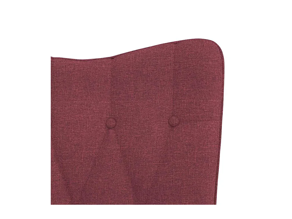 Chaise à bascule avec tabouret Rouge bordeaux Tissu